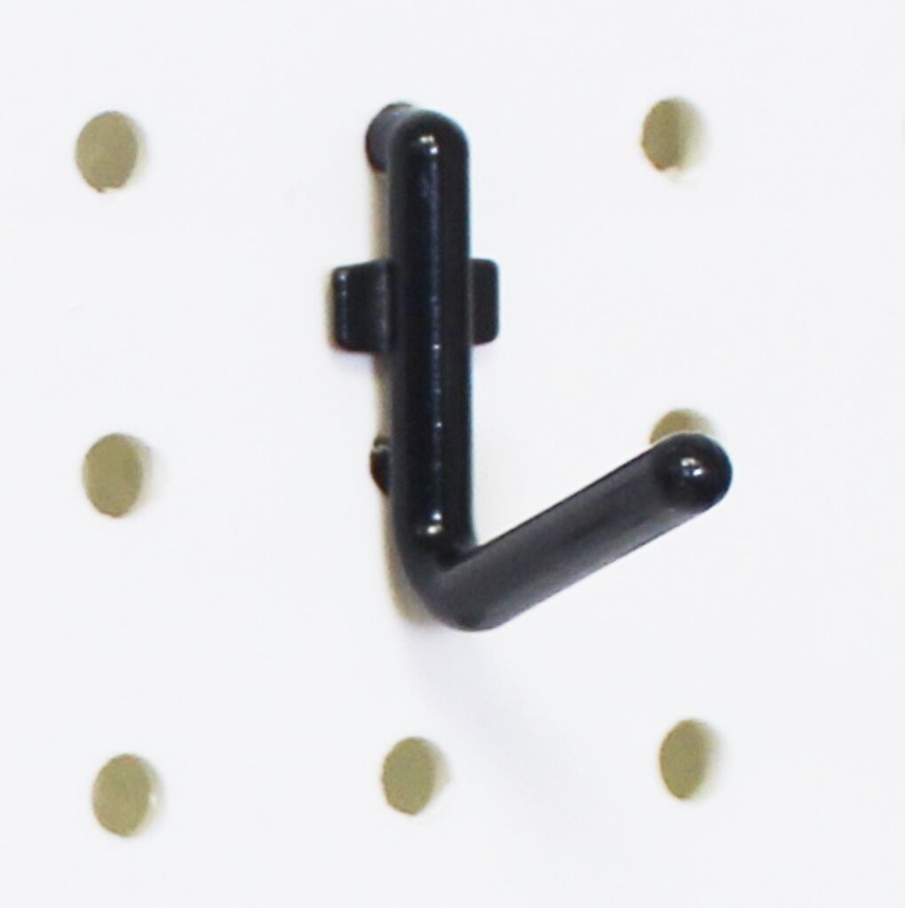 Plastic Pegboard Hooks Lowercase j-Hooks for peg boards 100 pieces